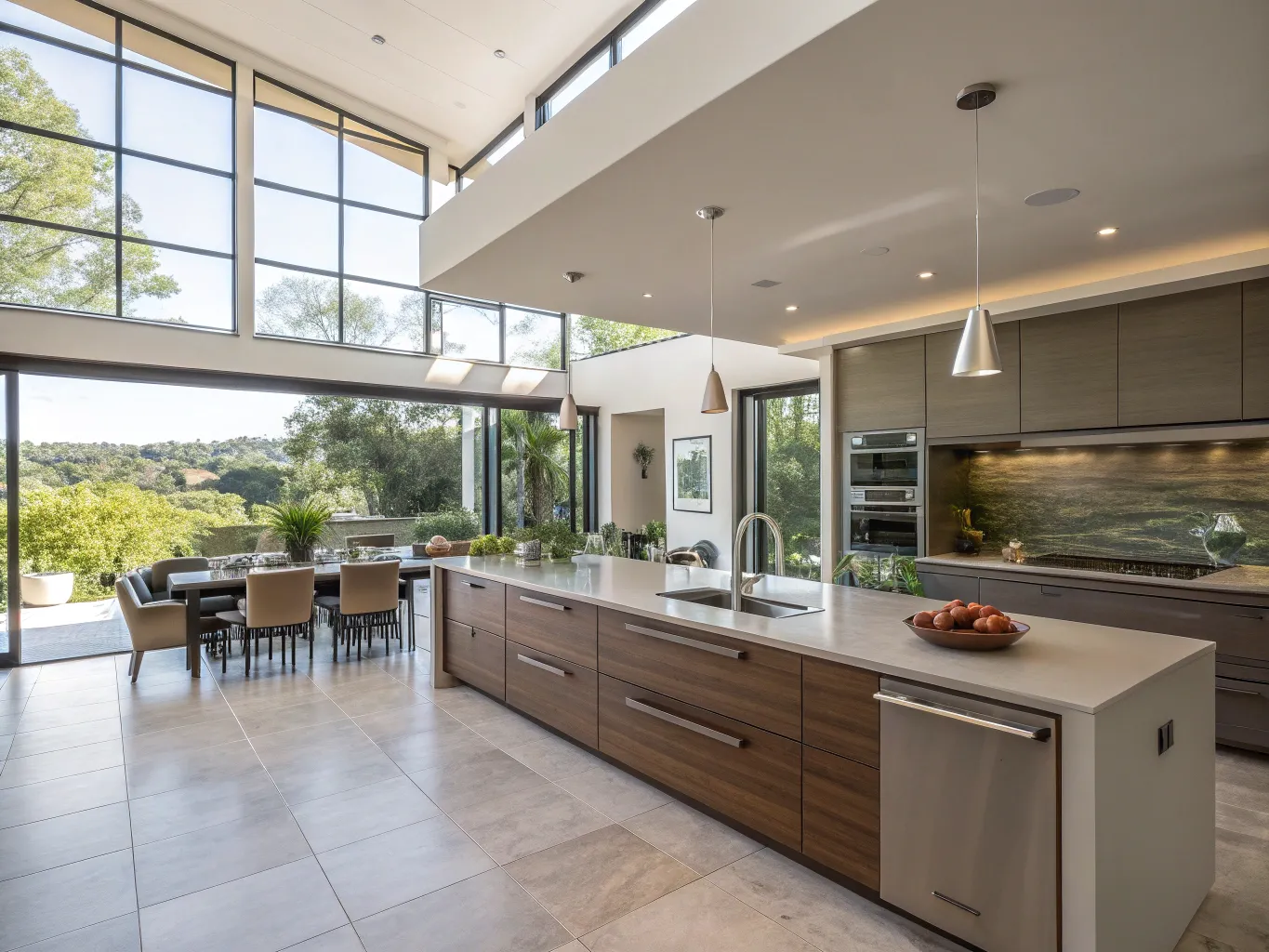 Moderne køkken med åben planløsning